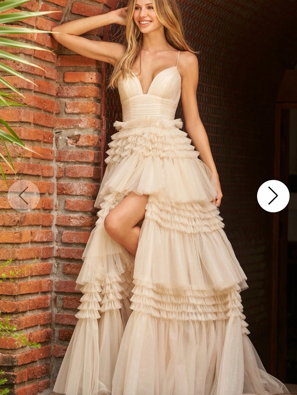 Sherri Hill Style 54843 Elegant Black Ruffled Tulle Prom & Evening Dress - Picture 4 of 5